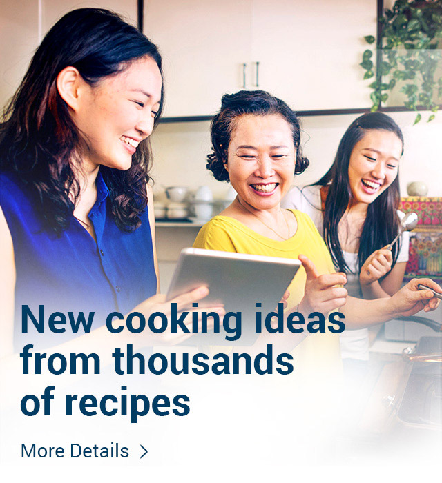 New cooking ideas from thousands of recipes
More details >